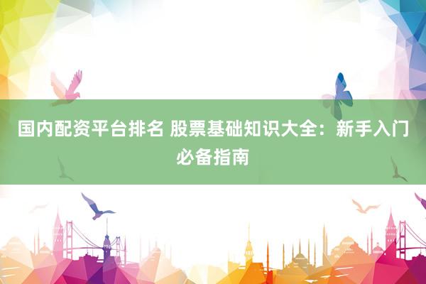 国内配资平台排名 股票基础知识大全：新手入门必备指南