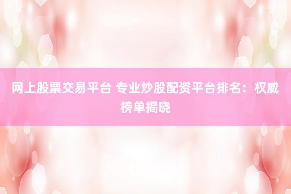 网上股票交易平台 专业炒股配资平台排名：权威榜单揭晓