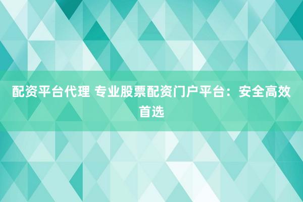 配资平台代理 专业股票配资门户平台：安全高效首选